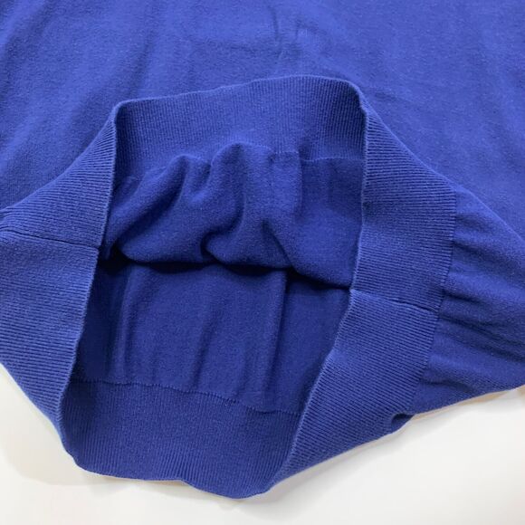 Greg Norman Sweater Mens XL Extra Large Royal Blue Cotton V Neck Pullover - Picture 8 of 12